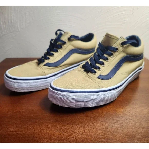 Vans Skate Shoes Mens 6.5 Womens 8 Tan  Low Top Canvas Sneakers Casual 721278 - Picture 5 of 8